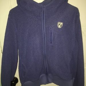 Purple fuzzy zip up